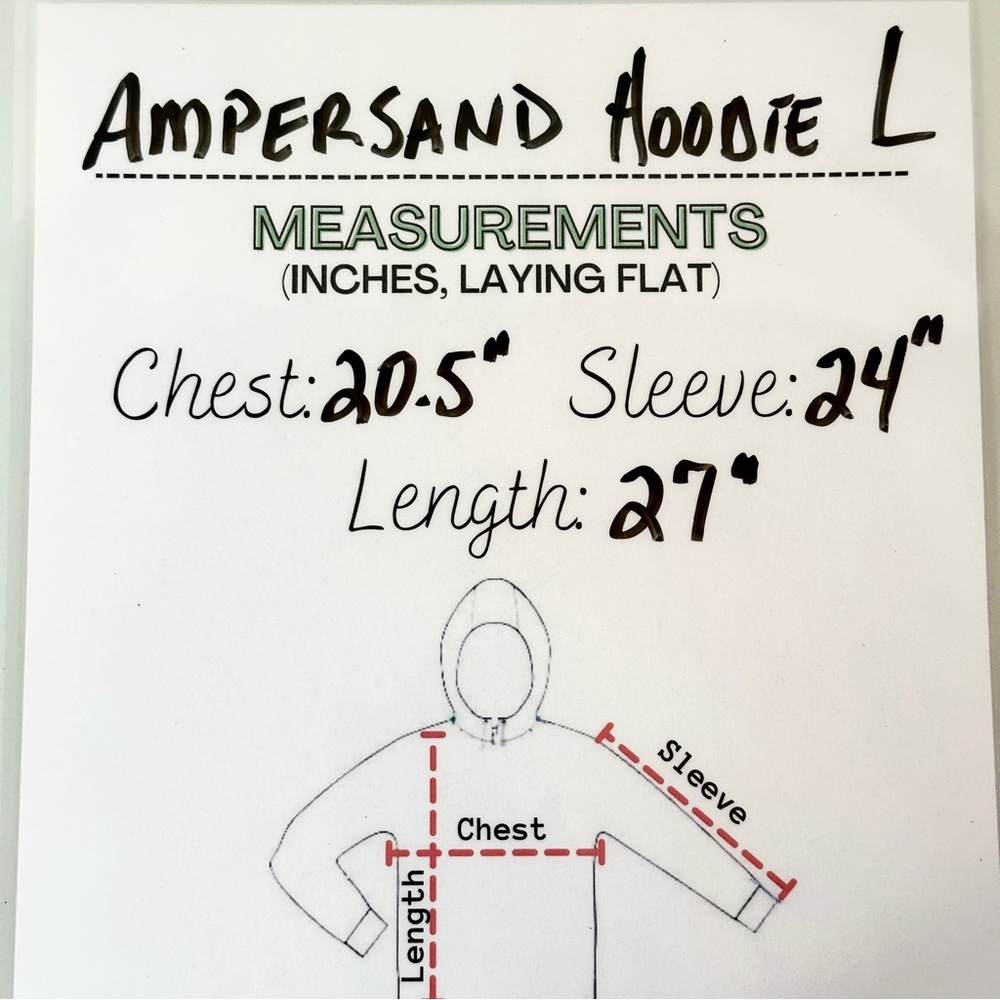 Ampersand Ave Be Fearless L Single Hood Sweatshirt Tri Color Hoodie - Picture 6 of 6